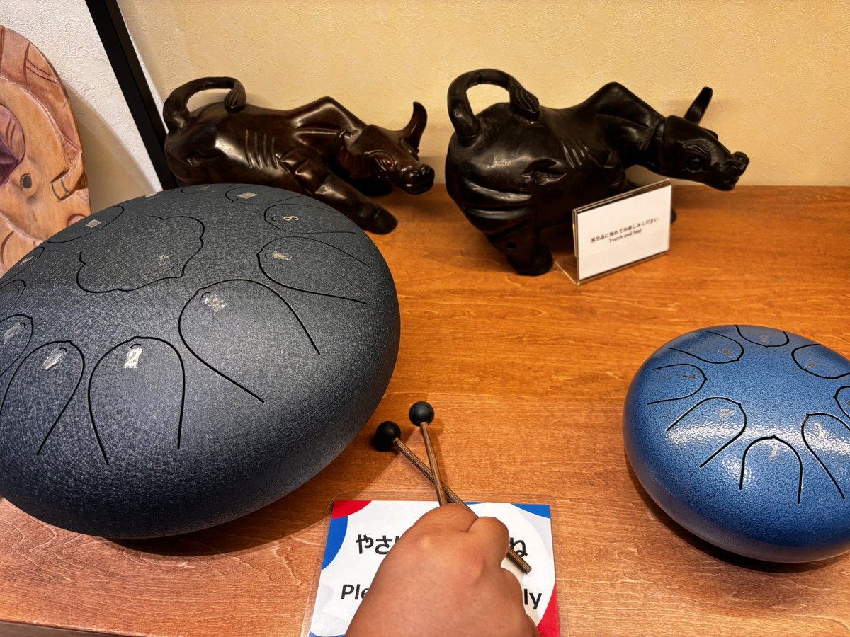 MHandpan's tweet image. 友人に誘っていただき万博マンになってきました
生のスティールパン初めて触れられて満足…