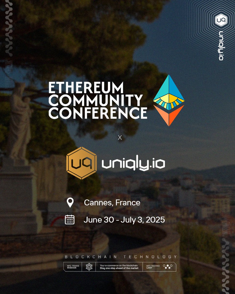 Uniqly.io (@uniqly_io) on Twitter photo The Uniqly team is heading to <a href="/EthCC/">EthCC - Ethereum Community Conference</a> in Cannes!
Feel free to reach out for a conversation about how we can help blend physical and digital, or any other innovative projects you have in mind. The Uniqly team is heading to <a href="/EthCC/">EthCC - Ethereum Community Conference</a> in Cannes!
Feel free to reach out for a conversation about how we can help blend physical and digital, or any other innovative projects you have in mind.
