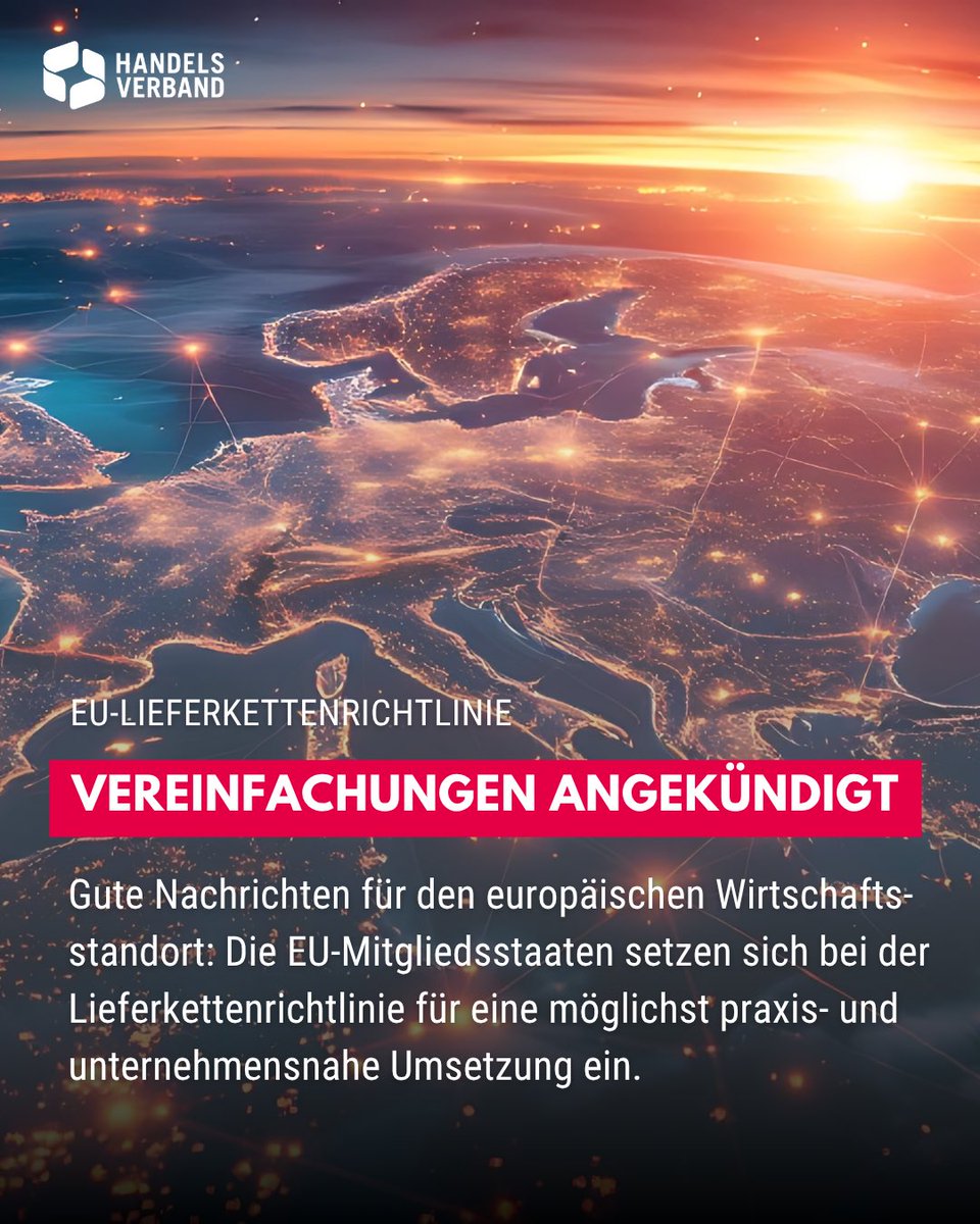 Lieferkettenrichtlinie: EU macht Ernst mit Entbürokratisierung. HV begrüßt geplante Erleichterungen und fordert Planungssicherheit. Mehrheit im Rat der EU-Minister unterstützt HV-Empfehlung nach Vereinfachungen insb. für KMU. ots.at/presseaussendu…