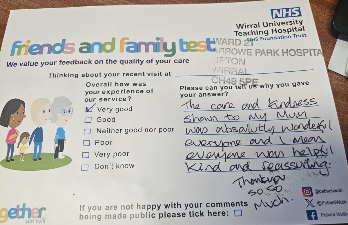 WUTH Patient Experience tweet media