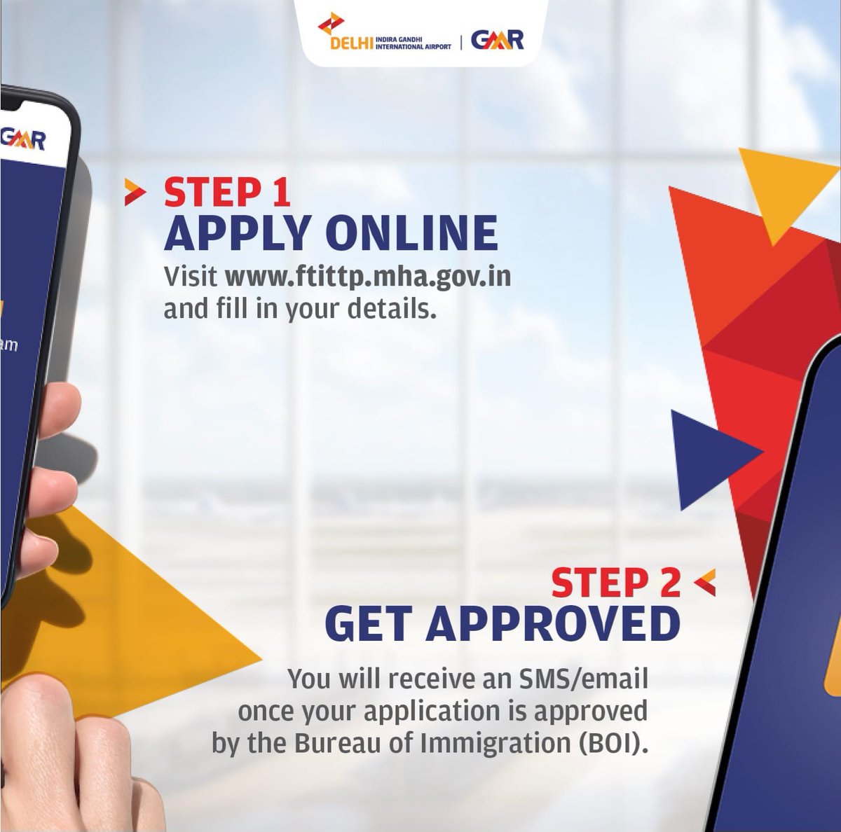 DelhiAirport's tweet image. Stress-free travel begins here! Follow these 4 simple steps to fast-track your way through immigration. 
Tag someone who could use this tip💼🌍

#DelhiAirport #TrusterTravellerProgram #FastTrackImmigration