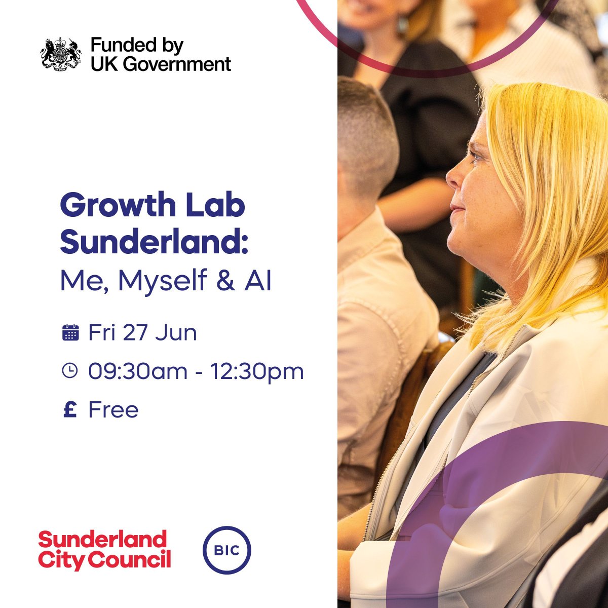 Ready to take the guesswork out of AI? Join us at Growth Lab: Me, Myself &amp; AI - a no-jargon, hands-on event to help you grow smarter with AI.

📅 Final spaces left! Book now: ne-bic.co.uk/events/growth-… 

#UKSPF