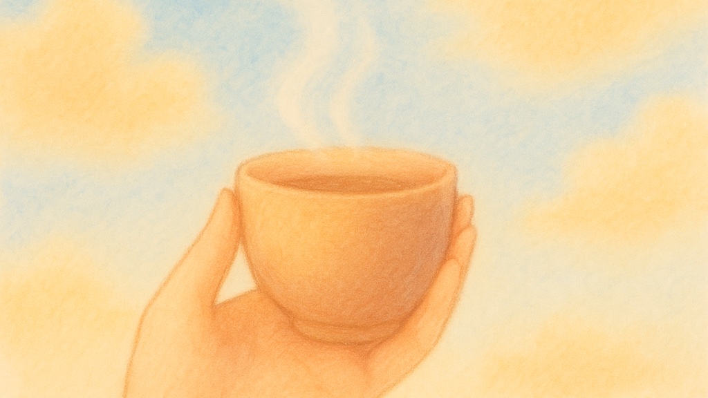 soratomarigi's tweet image. 🌤 朝のお便り

ゆっくりでいいよ

流れる日常に　深呼吸を一匙

手のひらのぬくもりで　朝をととのえる

#暮らしの余白 #やわらぐ #朝の整え時間
#プラマイ0のわたし #旅鳥モリー #tomarigi