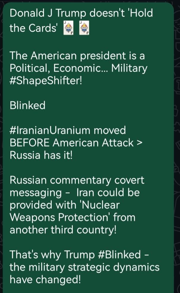 RichardToday11's tweet photo. #QuoteOfTheDay

#Quote from #Trump *Live* on *World News*  ... "They Don't Know What The *Fuck* Their Doing! " > #IsraelIranWar

"Irony 99% of the people around the World 🌍 don't know what the *fuck* Trump is doing" 👀

#ShapeShifting #Warfare &amp; #Politics!

@realDonaldTrump https://t.co/FWA9fOFa16