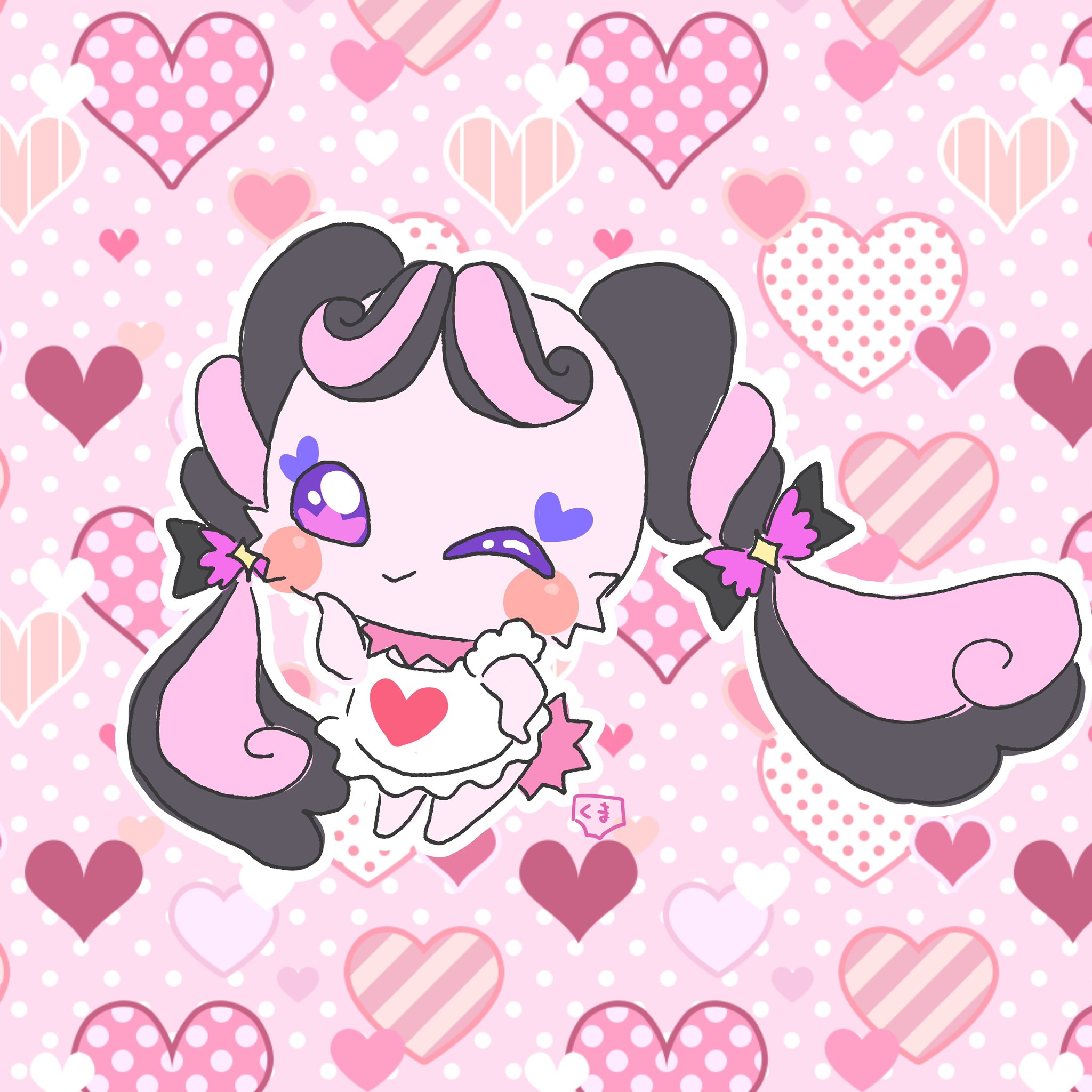 くまぱんママ metamorphose / ガーデニングくまちゃんワンピース ピンク O-25