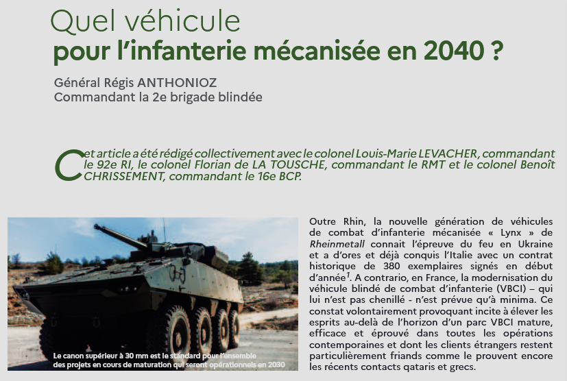 pascalbtr's tweet image. Et encore, la photo d'illustration montre un #VBCI avec la tourelle #Philoctete armée de #MMP 🤭