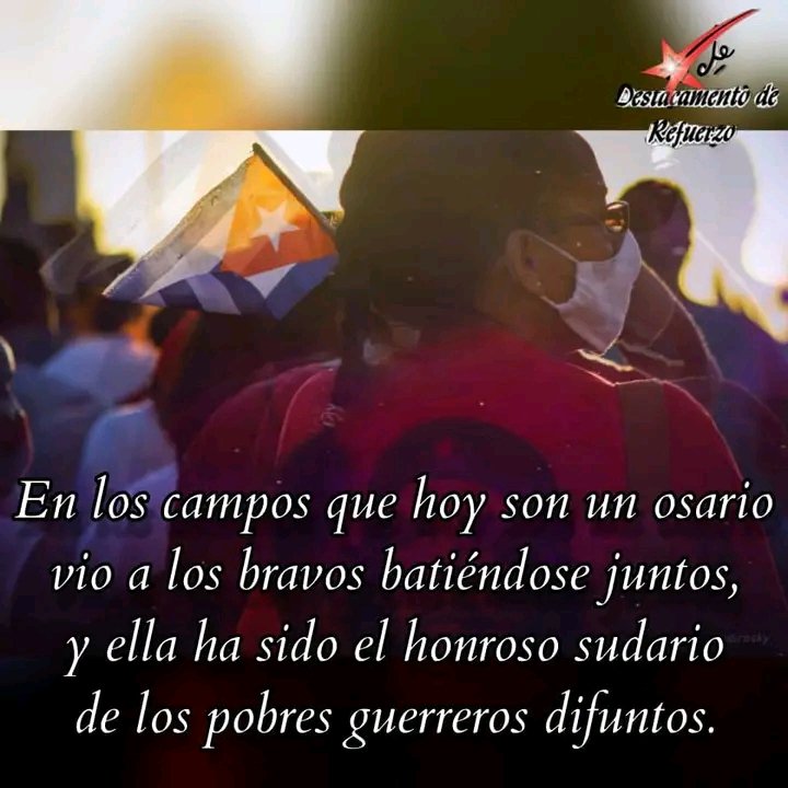 #DestacamentoDeRefuetzo//Miles de cubanos han muerto por defender nuestras 🇨🇺 a través de la historia y hoy continuamos dispuestos a defenderla al precio de cualquier sacrificio💪.

Que tengan una semana muy productiva😊!!
Feliz martes🙂!!
Saludos🤗!!

#CubaEsCultura
#CheVive