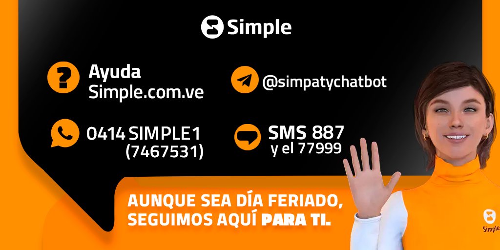 Aunque sea día feriado, seguimos aquí para ti.  🧡
Nos importa que puedas comunicarte con nosotros cuando más lo necesitas. ¡Estamos disponibles para ayudarte en todo momento! #SiempreContigo #Símpaty #AsídeSimple
