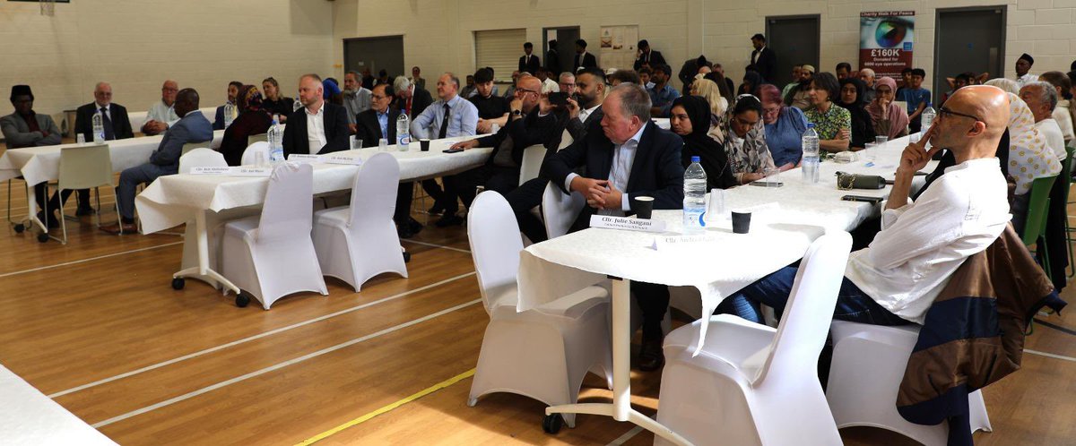 WalesRegion's tweet photo. Ansarullah Wales &amp; Southwest Region held an EidDinner in Cardiff on 22 June. More than 150 people including 61 guests attended the event. A warm welcome, delicious food, and a chance to share the true message of Islam &amp; Ahmadiyyat. Alhamdulillah, a blessed event! 🌙🤝🍽️ https://t.co/Th30OTGYRE
