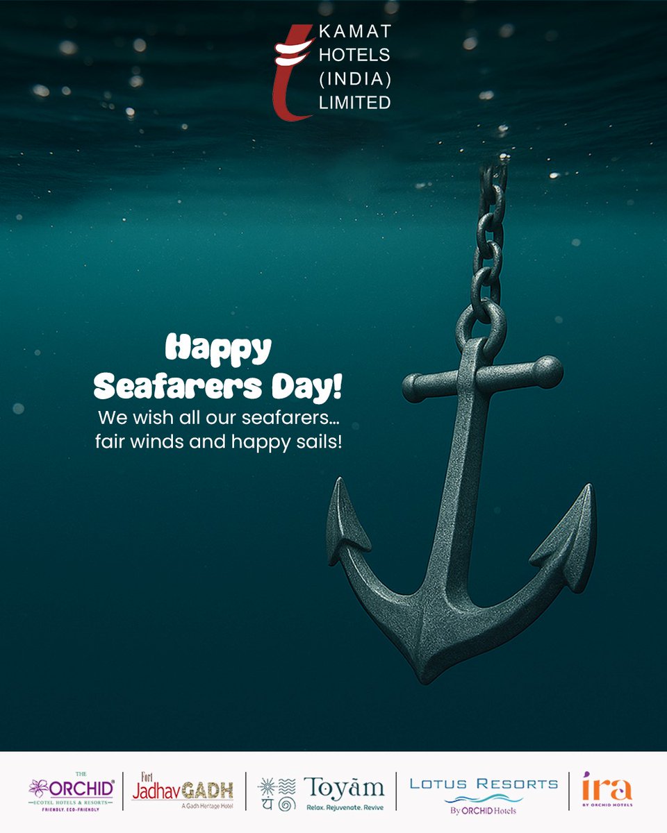They brave storms, navigate the unknown, and connect continents.

Here's to the fearless voyagers on #SeafarersDay!

#TheOrchidHotels #EcoFriendlyLuxury
#OrchidExperience #HospitalityWithHeart #EcoLuxuryStay
#KamatKhandan #OrchidCelebrates