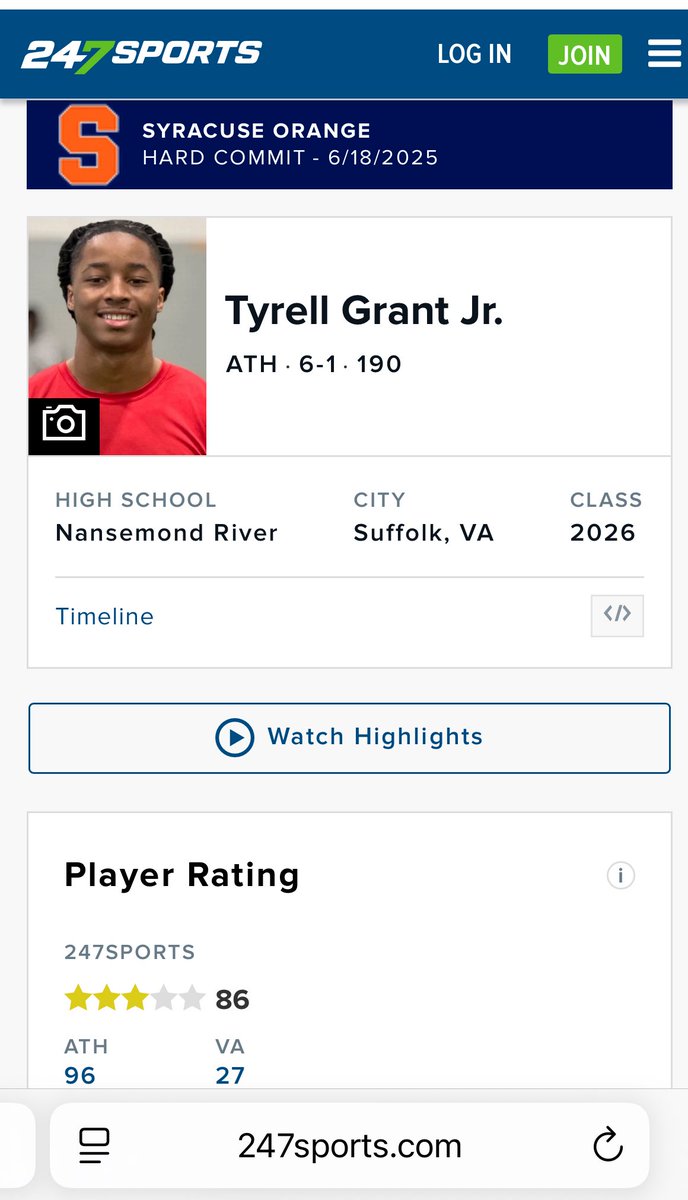 tyrellgrantjr's tweet image. Humble and Grateful to Announce that I’ve been rated as a 3 ⭐️ ⭐️ ⭐️ by @247sports State Title on the Way!!! @TomLoy247 @NRHSFB @AlonzoRicks @TeeFree_ @elite360recruit @BrianDohn247