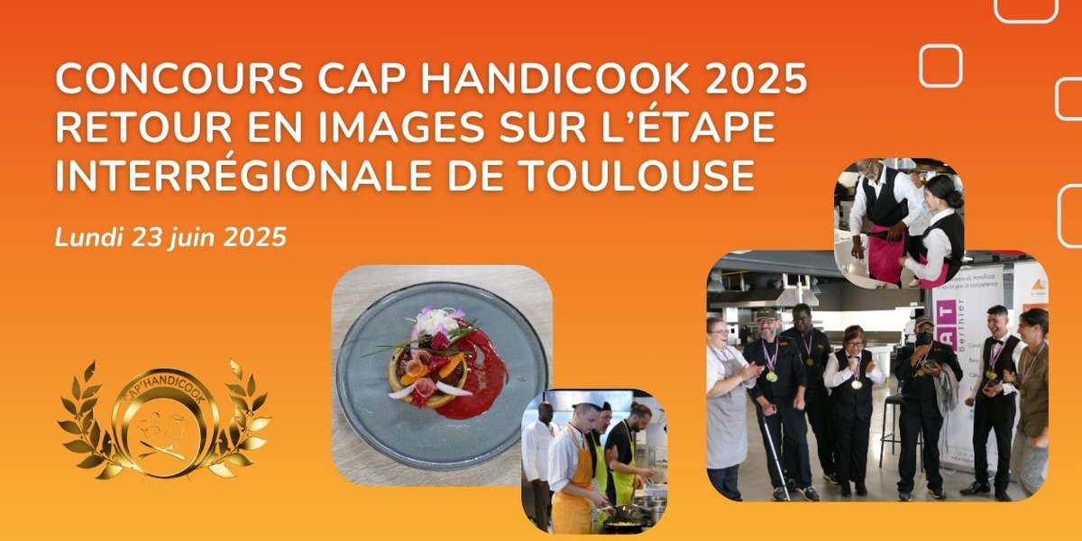 ✨ [Encore une belle réussite du concours culinaire Cap Handicook !]
📷 L’étape pilote pour l’édition Sud-Ouest du concours Cap Handicook s’est tenue lundi 23 juin à Toulouse  !
📷 Retrouvez tous les résultats : cheops-ops.org/actualites/res…