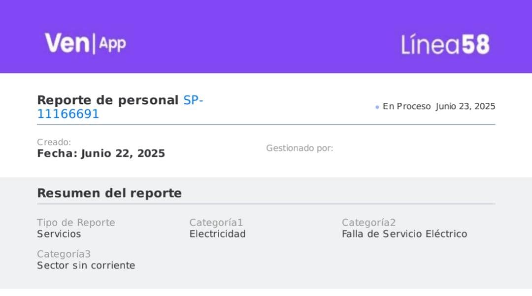 Dos días con un reporte porque se desprendió el cableado del poste con niños y persona de la tercera edad, el servicio eléctrico pagado pagado puntualmente no sabemos para que y  atienen el  requerimiento  <a href="/CorpoelecInfo/">Corporación Eléctrica Nacional</a> @mppeevzla <a href="/NicolasMaduro/">Nicolás Maduro</a> #sinelecteicidad
