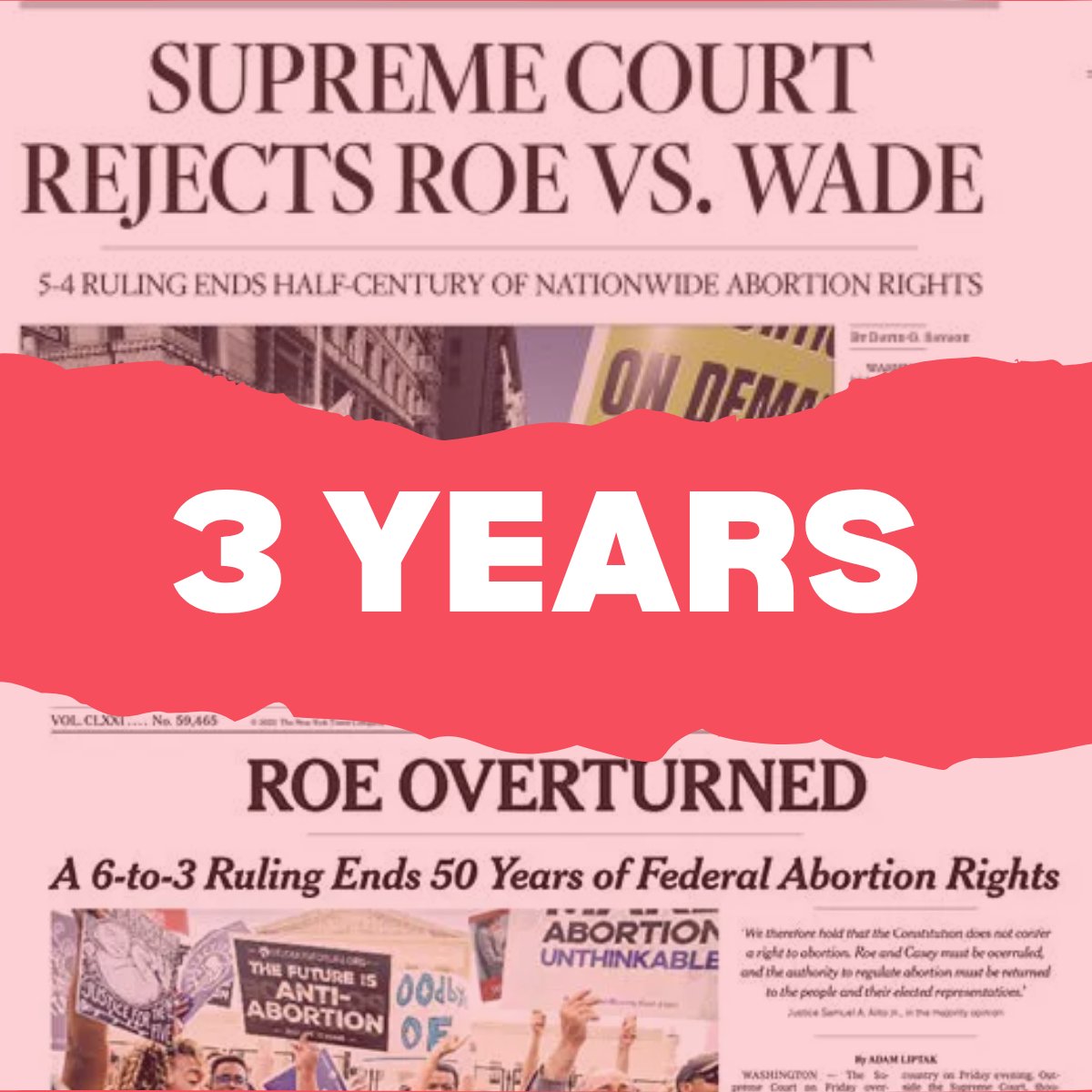 Today marks 3 years since the U.S. Supreme Court overturned Roe v. Wade, upending repro rights in the U.S. and beyond. The move emboldened anti-choice movements globally, sowing fear among abortion advocates. We share some reflections, three years on: pai.org/resources/a-tu…