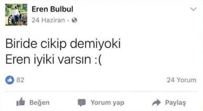 Bu ülkenin korkusuz evladı!

Yiğit kardeşimiz, Eren Bülbül... 

İyi ki varsın Eren. 🇹🇷