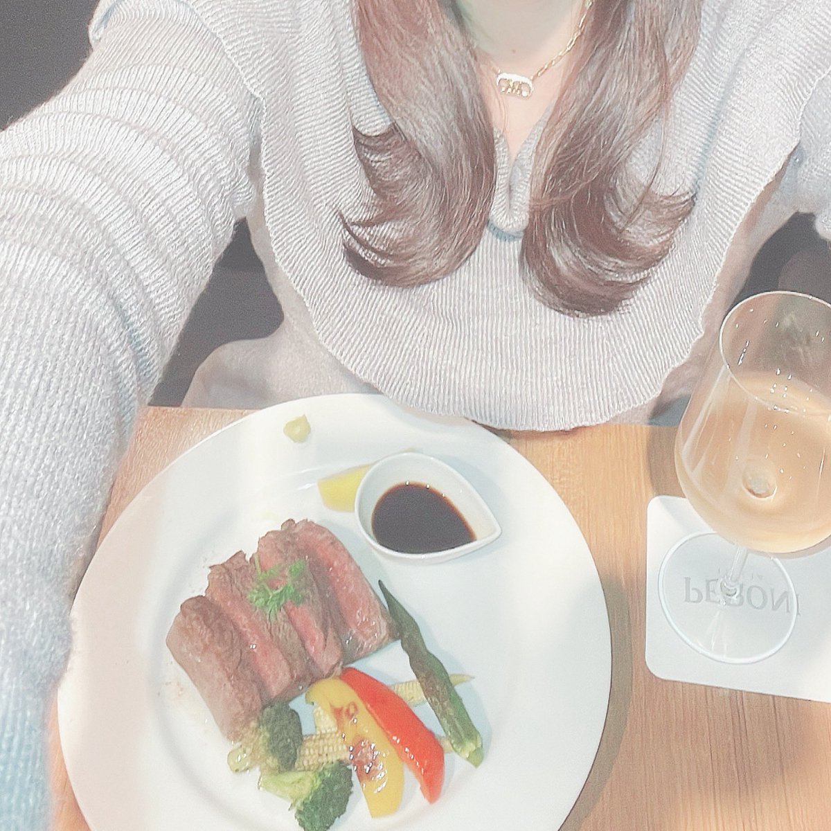 たまにはお洒落なお店でディナーするの🥂🫧