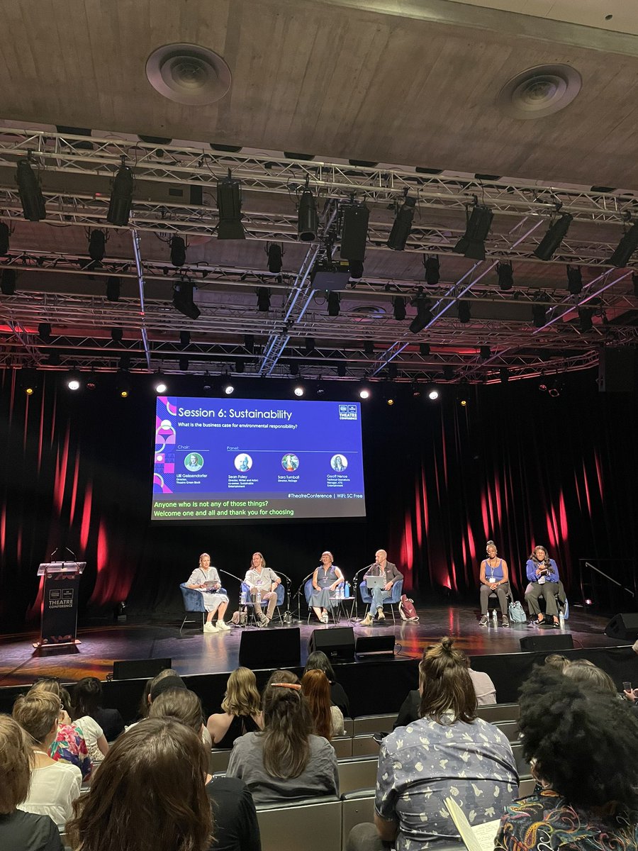 In the Sustainability session, the Theatre Green Book’s Lilli Geissendorfer leads a discussion on why sustainability should be at the heart of creative growth.

#TheatreConference
