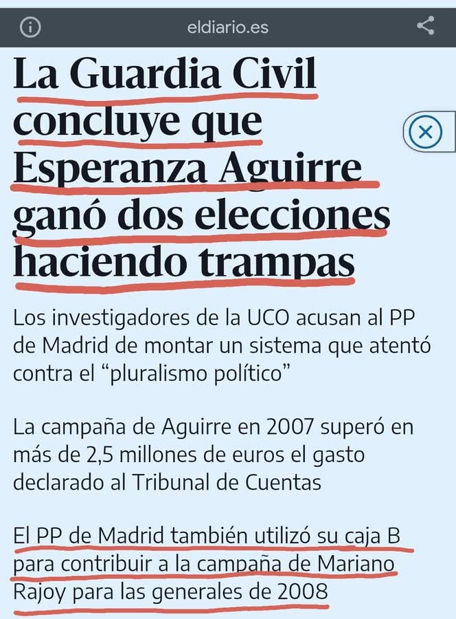 Aznar: "Si uno es capaz de adulterar unas elecciones internas, ¿porqué no va a alterar unas generales?"