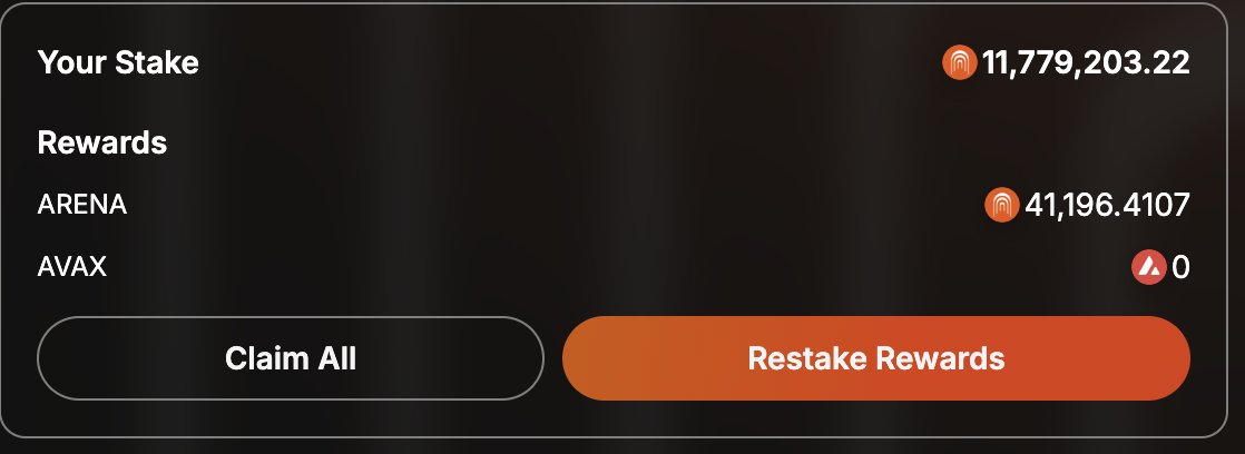 Spicy Rich (@spicy_rich) on Twitter photo I just received 41,196.4107 $ARENA = ~$570 USD by staking on <a href="/TheArenaApp/">The Arena ⚔️</a>.
I get those rewards WEEKLY.
Let me explain 👇 I just received 41,196.4107 $ARENA = ~$570 USD by staking on <a href="/TheArenaApp/">The Arena ⚔️</a>.
I get those rewards WEEKLY.
Let me explain 👇
