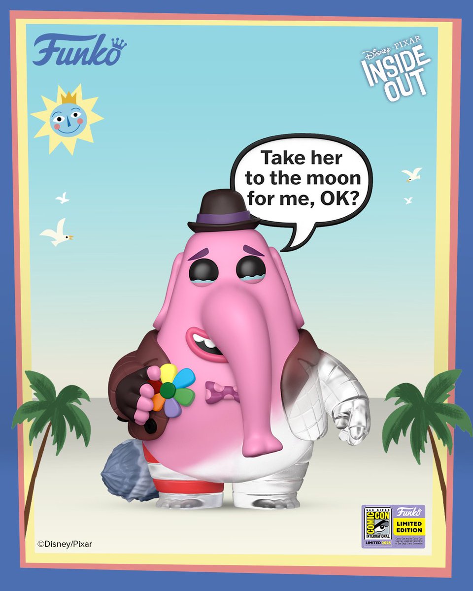 OriginalFunko's tweet image. He may be imaginary, but my candy tears are real. 😭🍬🍭🍫  Make some memories at SDCC when you befriend this exclusive POP! Bing Bong! 

#Funko #FunkoPOP #SDCC #Disney