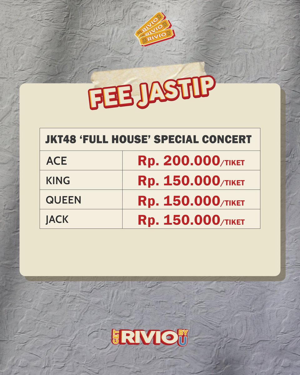 Get Rivio by U | Jastip Tiket Konser ๐ซ tweet media