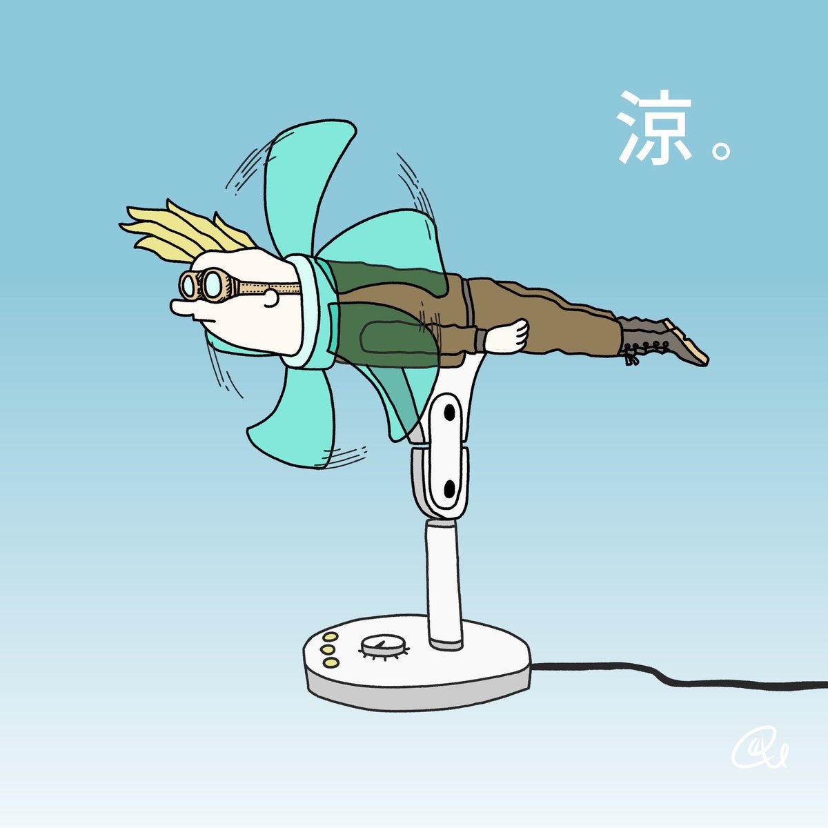 TakeLoop_s's tweet image. 暑くて溶けそうなので涼しくなる夏イラストを3つほど。
#2025夏