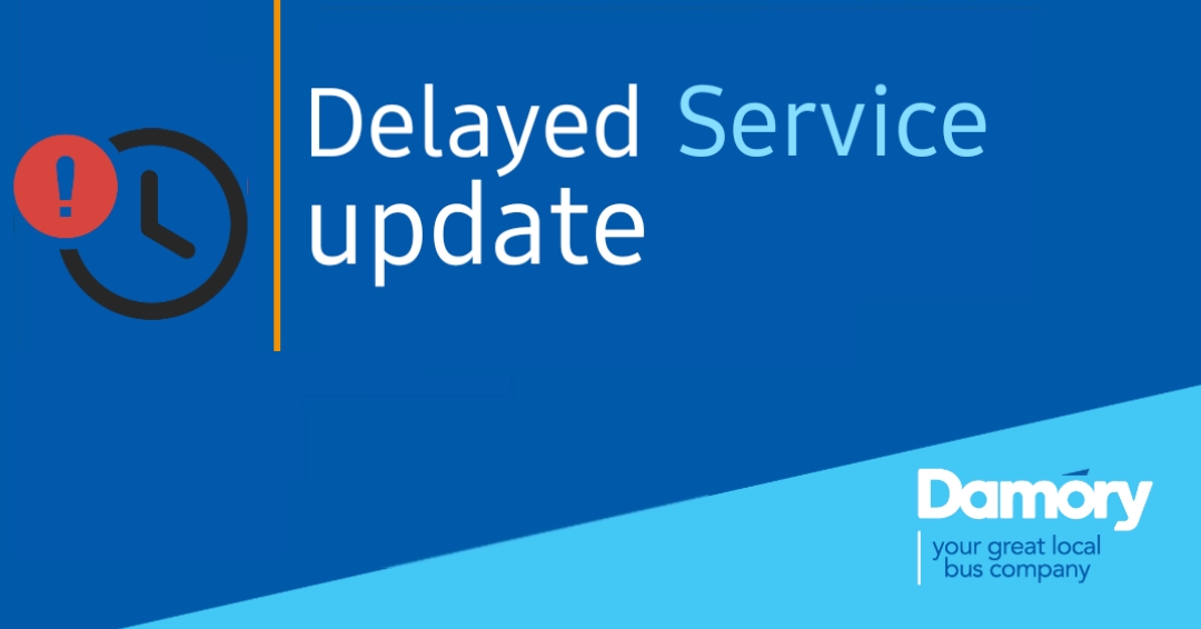 CR9 14:05 Blandford to Dorchester via Bere Regis - delayed

Good afternoon, due to an issue with the bus in Winterbourne Kingston, the CR9 will be delayed by approx. 25 minutes. ^RL