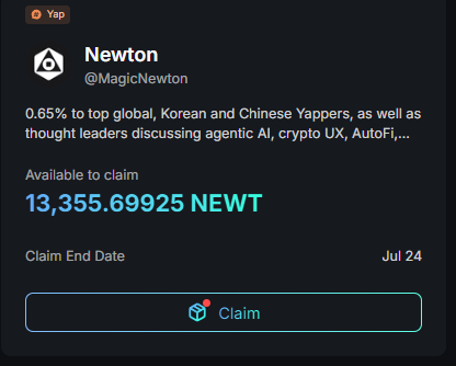 Teşekkürler <a href="/newton_xyz/"></a>..!

Şu ödülü alabilmemin en büyük sebebi Magic Newton'u zamanında fark edip early olarak girmem ve içerik üretmem. Kaito süreci başladıktan sonra bir süre içerik ürettim ancak çok sıkıcı geldiği için bıraktım.

Kısacası buradan çıkarılması gereken ders,