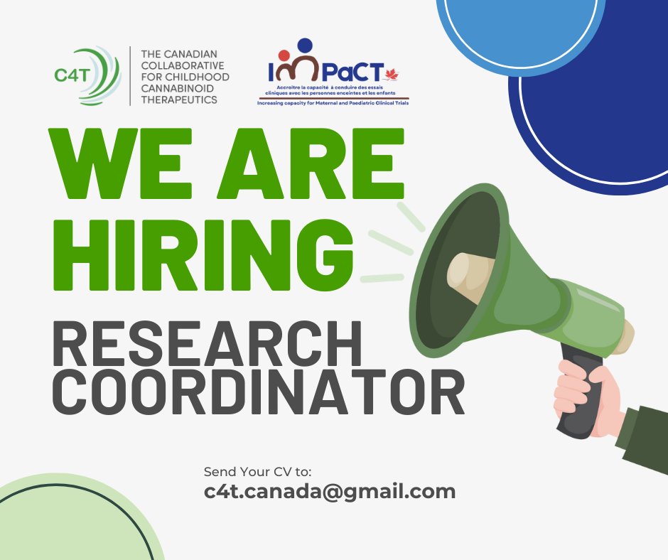 📢 We're Hiring! 📢

Join our team at C4T and <a href="/IMPaCTrials/">IMPaCT</a> 

Please share widely!

💼 1-year term | $58K-$73K | 37.5 hrs/week | Flexible start
📍 Preference for Manitoba candidates
🔗 Details: micyrn.ca/micyrncareers/…
📧 Apply: c4t.canada@gmail.com