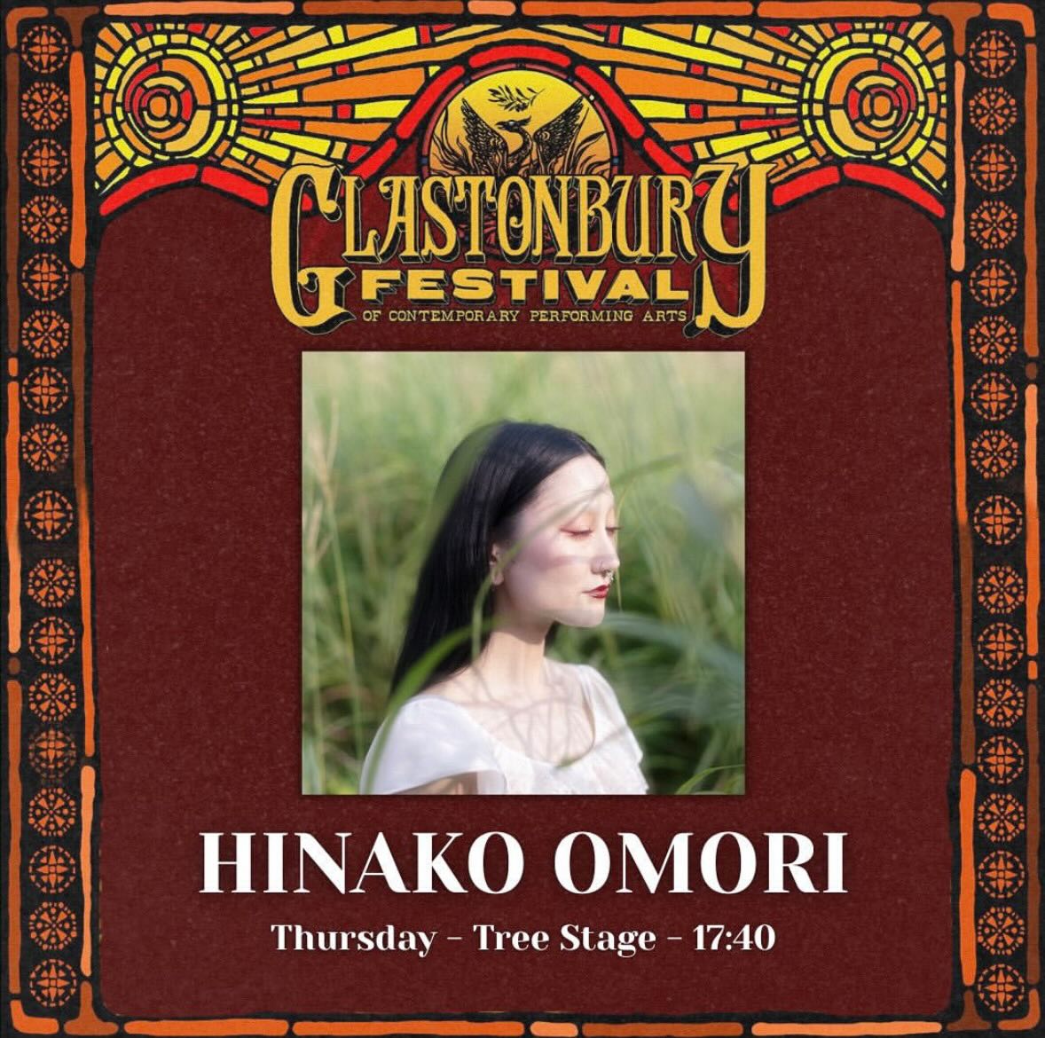 This Thursday at <a href="/glastonbury/">Glastonbury Festival</a> 

<a href="/hinakoomori/">hinako omori</a> | Tree Stage | 5:40pm  LEEEET'S GO! 💥