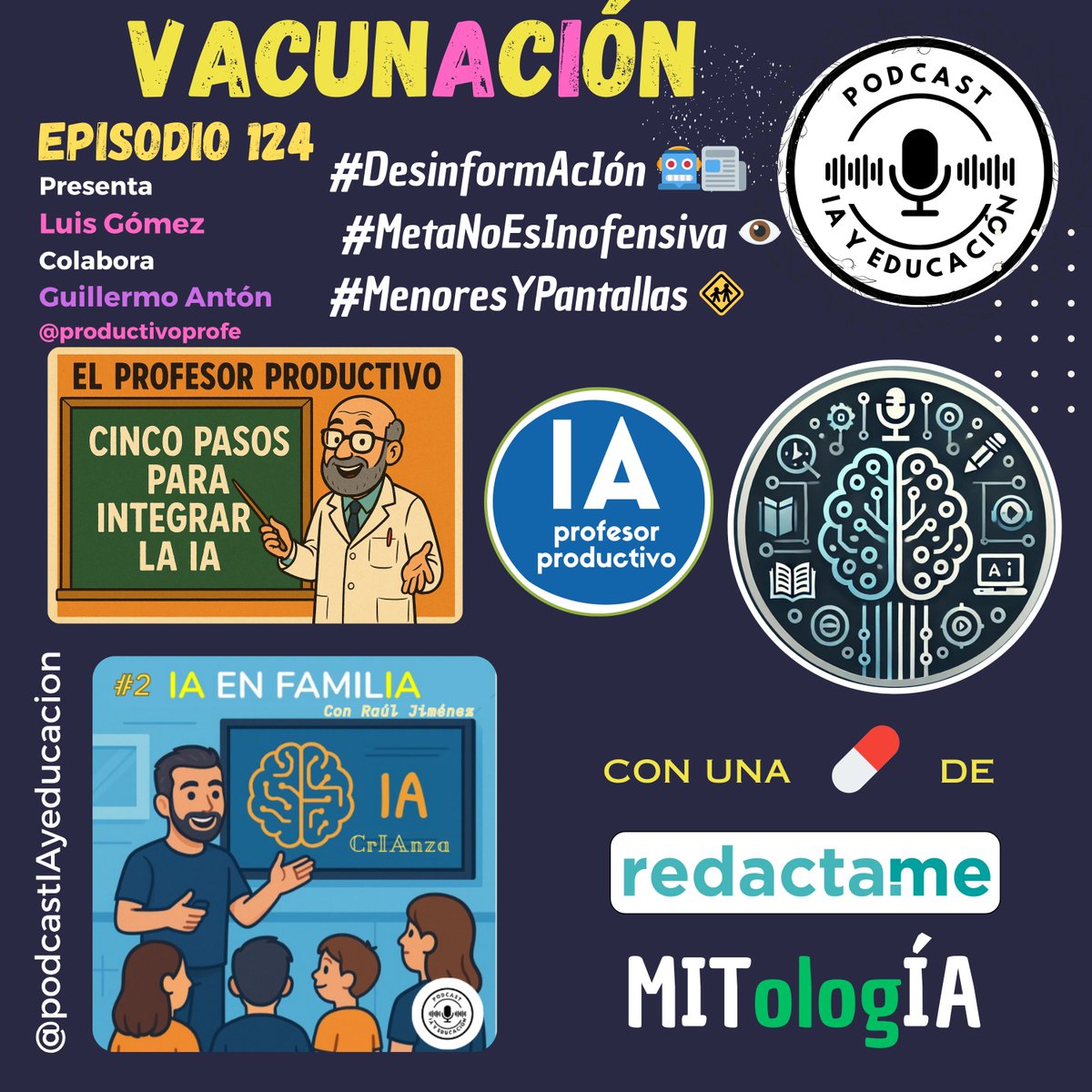 Inteligencia Artificial Y Educación (@iayeducacion) on Twitter photo 🎙️ Nuevo episodio ya disponible.
🎧go.ivoox.com/rf/150975799
🔍📲 ¿Meta es solo una red social? 🤔 ¿La IA ayuda o te manipula? 🤖🧠
📚 #LaIAenfamilIA con <a href="/hhkaos/">Raul Jimenez Ortega</a> : #CrIAnza 👶🏼
🧑🏫 <a href="/ProductivoProfe/">Profesor Productivo</a> : 5 pasos para integrar la IA✨
💊 Edueducativa con <a href="/jesusrivasluis/">Jesus Rivas</a> de <a href="/redacta_me/">redacta.me</a> 🎙️ Nuevo episodio ya disponible.
🎧go.ivoox.com/rf/150975799
🔍📲 ¿Meta es solo una red social? 🤔 ¿La IA ayuda o te manipula? 🤖🧠
📚 #LaIAenfamilIA con <a href="/hhkaos/">Raul Jimenez Ortega</a> : #CrIAnza 👶🏼
🧑🏫 <a href="/ProductivoProfe/">Profesor Productivo</a> : 5 pasos para integrar la IA✨
💊 Edueducativa con <a href="/jesusrivasluis/">Jesus Rivas</a> de <a href="/redacta_me/">redacta.me</a>