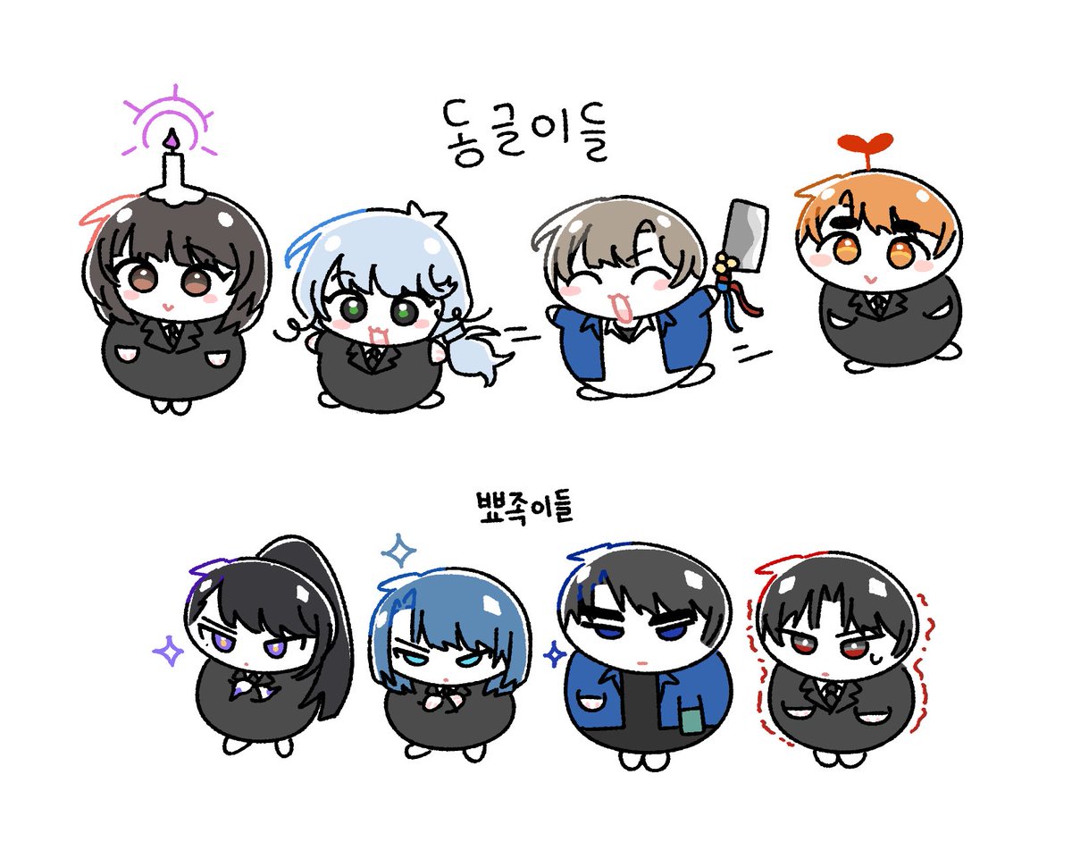 동글이들…
뾰족! 이들.