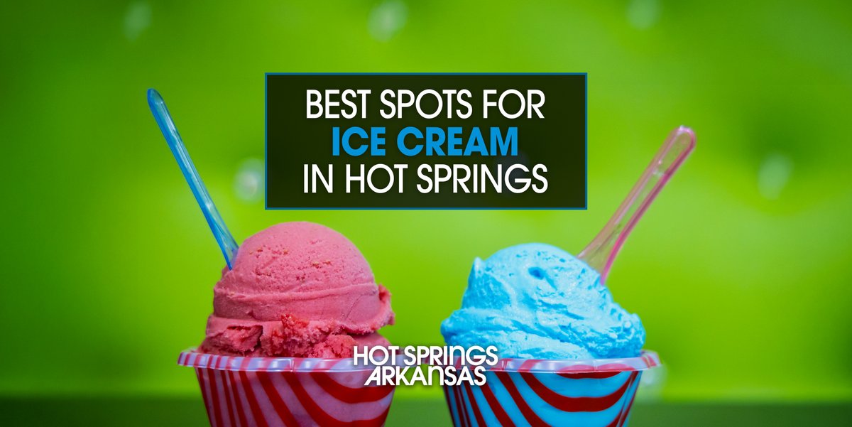 ☀️🍦 When the summer heat hits in Hot Springs, there's no better way to cool off than with a delightfully frosty treat. After a day on the water slides at Magic Springs Theme &amp; Water Park, or a day spent on one of Hot Springs' three lakes, an ice cold treat will be calling your