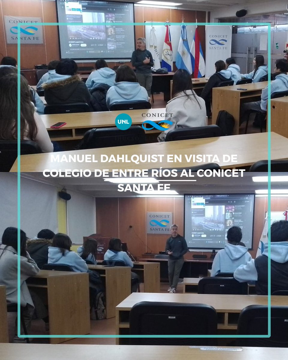 Manuel Dahlquist en visita de Colegio de Entre Ríos al CONICET Santa Fe ihucso.conicet.gov.ar/manuel-dahlqui…