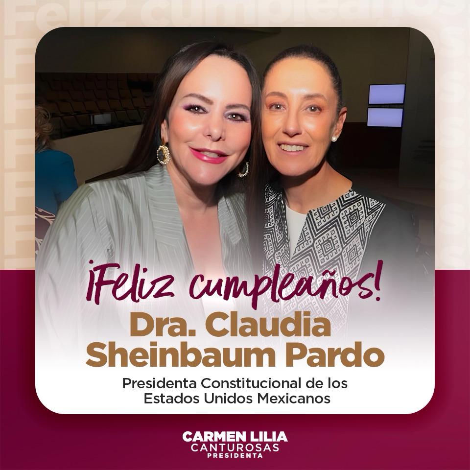 Carmen Lilia Canturosas (@carmenliliacrv) on Twitter photo ¡Feliz cumpleaños, Presidenta <a href="/Claudiashein/">Claudia Sheinbaum Pardo</a>!
Le envío un afectuoso abrazo con profundo agradecimiento por su compromiso, su liderazgo y por abrir camino a muchas mujeres en la vida pública de nuestro país.
Estamos viviendo el tiempo de las mujeres, y su ejemplo nos inspira a ¡Feliz cumpleaños, Presidenta <a href="/Claudiashein/">Claudia Sheinbaum Pardo</a>!
Le envío un afectuoso abrazo con profundo agradecimiento por su compromiso, su liderazgo y por abrir camino a muchas mujeres en la vida pública de nuestro país.
Estamos viviendo el tiempo de las mujeres, y su ejemplo nos inspira a