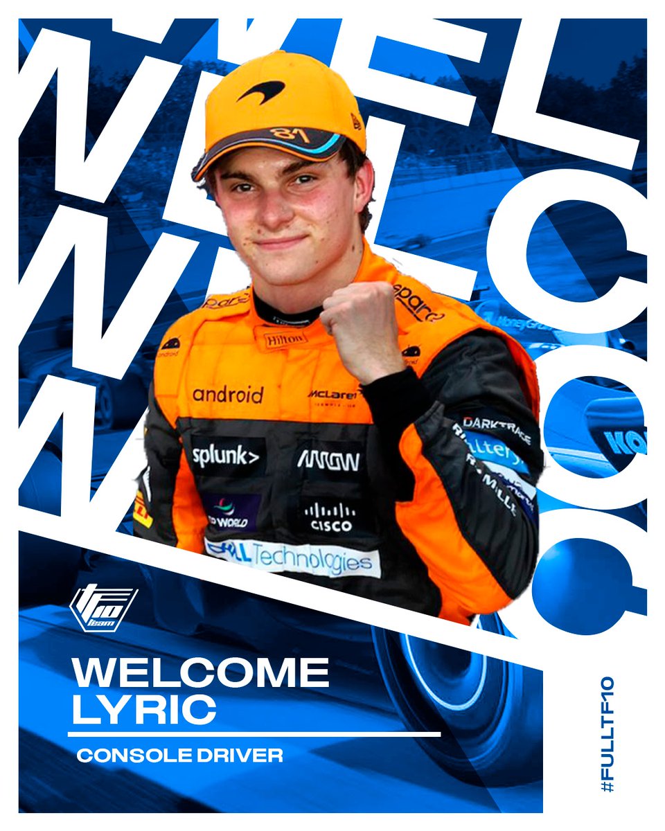 SIGNING | <a href="/Lyric_0000/">Lyric</a> 

We are happy to announce that Lyric is joining us from TTM as console driver!

The Polish driver have shown a great pace after switching to no assists recently and we are looking forward to work with him!

Welcome, Lyric!💙