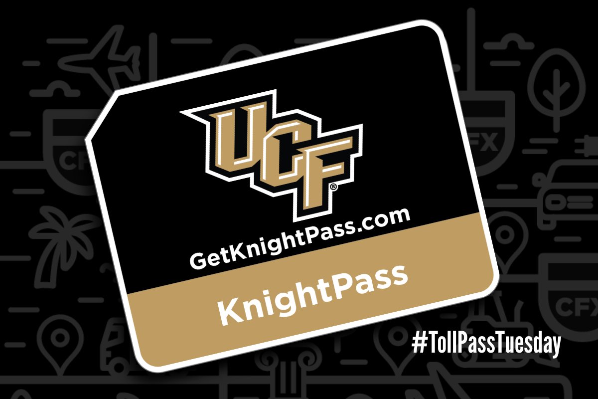 Show your pride with the UCF-branded toll sticker or new #KnightUni! ⚔️🚗💨

One toll transponder is all you need — no worries when you see “SunPass Only” signs! Works on ALL toll roads, express lanes, + most bridges in FL, GA, &amp; NC.

👉 GetKnightPass.com

#TollPassTuesday