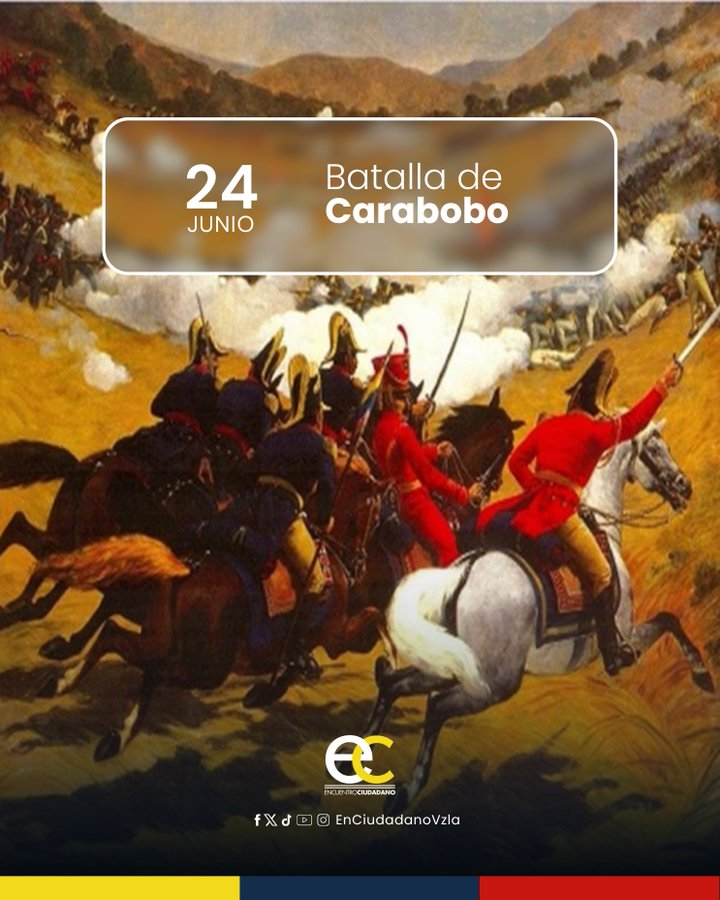 Hoy, 24 de junio, conmemoramos los 204 años de la Batalla de Carabobo, hecho decisivo que selló el camino hacia la independencia de Venezuela en 1821.