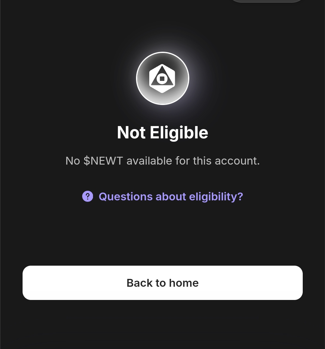 😂😂Hehehe
. 5170 points 
. Activated the recurring agents
. Holder of  <a href="/MagicNewton/">Newton</a>  nft 
. Seeker of the truth discord role

NOT ELIGIBLE 😭 

!💔