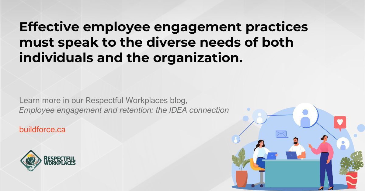 Standardized approaches to employee engagement often fail to deliver fairness, opportunity, or positive results. Effective employee engagement practices must speak to the diverse needs of both individuals and the organization. Learn about IDEA:
buildforce.ca/en/blog/employ…