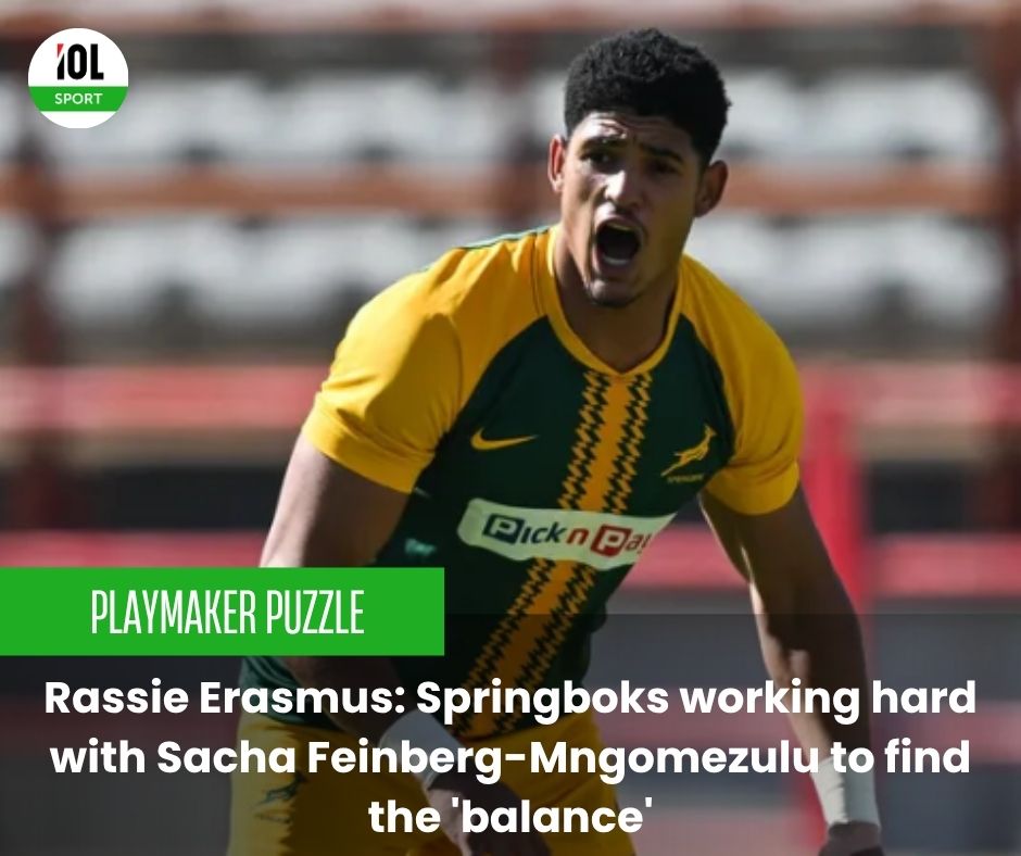 Rassie Erasmus backs Sacha Feinberg-Mngomezulu to strike the balance at flyhalf—blending flair with structure as the Springboks fine-tune for the Barbarians clash.
#SachaBalance #SpringboksVsBarbarians #RassieTactics
tinyurl.com/ycy5fsau