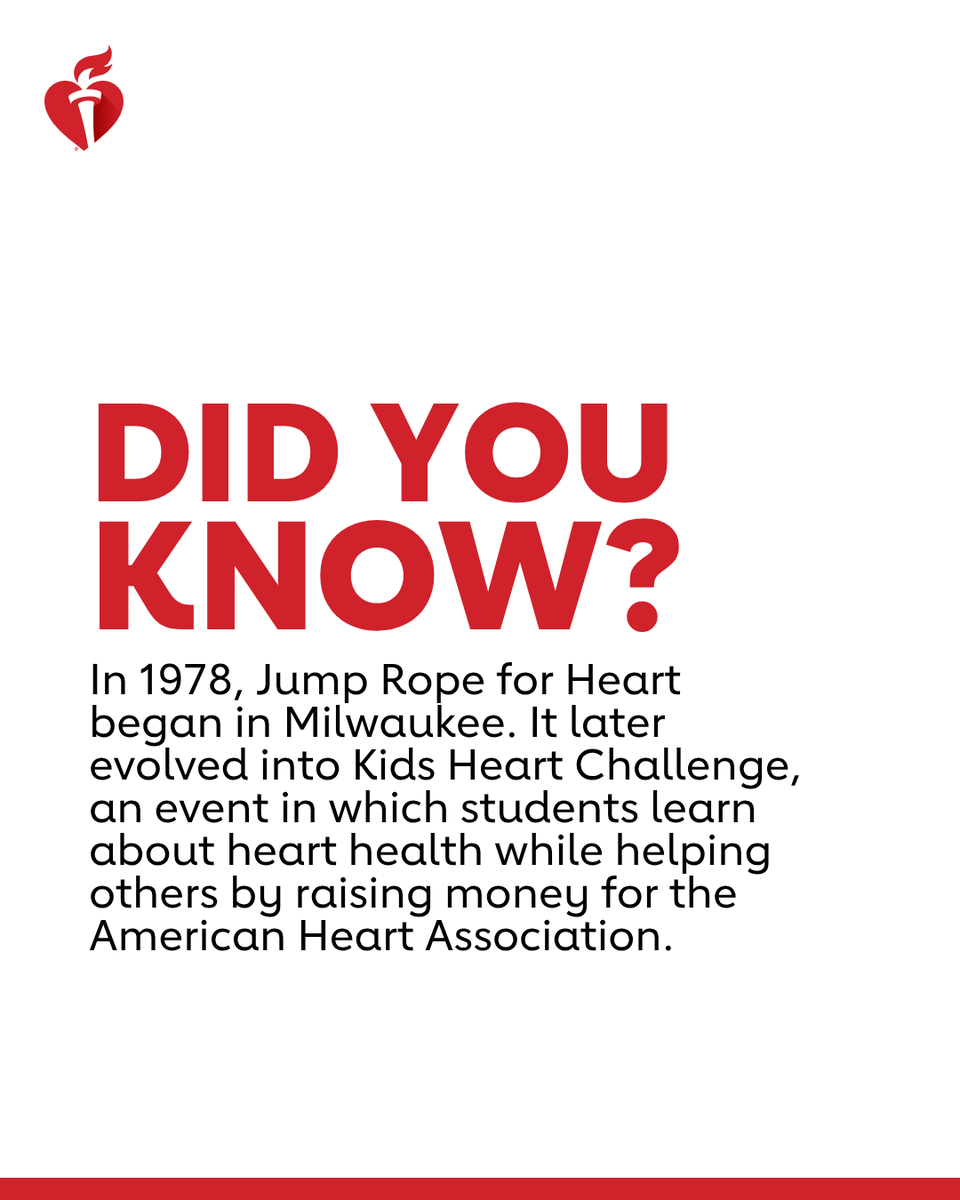 Do you remember Jump Rope for Heart? The American Heart Association’s kid-focused events have raised a total of $1.8 billion to improve heart health and inspired generations to be active and healthy.