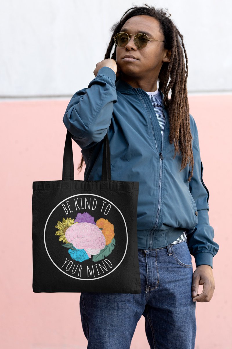 Tote bag Tuesday 👜
 
🧠💚 Carry Kindness. Spread Awareness.

The Inspire “Be Kind To Your Mind” Eco Tote Bag is more than just a reusable bag.

Design: Inspire Be Kind to Your Mind Eco Tote Bag
Website: inspireshirt.com
Search:  Be Kind
