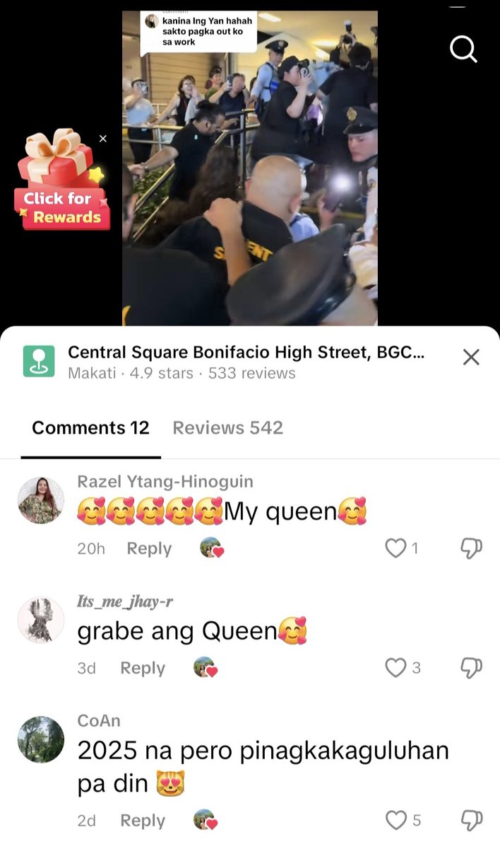 SGFAN77166202's tweet photo. Grabe sa dami ng security team  considering na wala sya sa mall. Sarah G yan eh👑💫💯 https://t.co/Ih0OnfXiqk