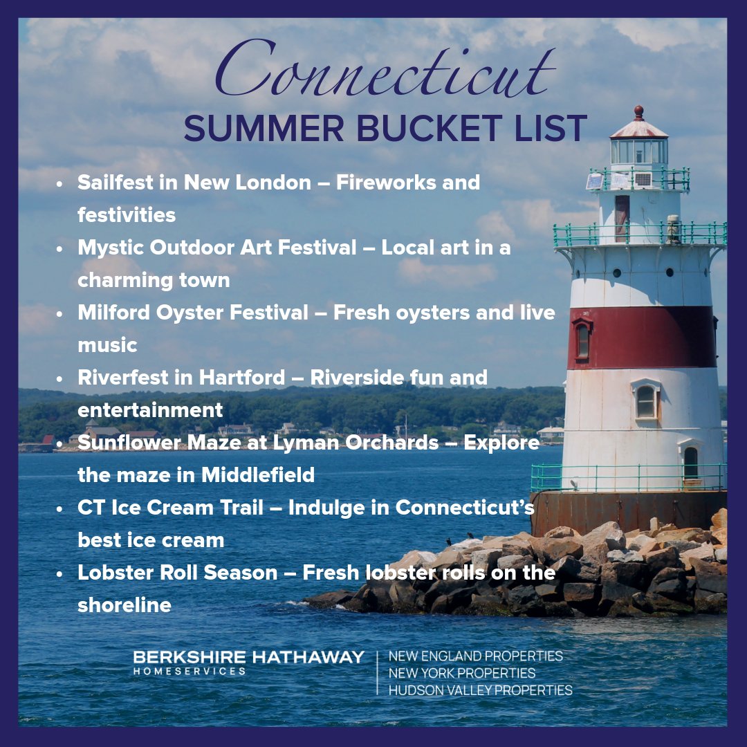 Parr_Comms's tweet image. Kick off summer in Connecticut! ☀️ Explore beaches, clam shacks, and festivals. Share your summer moments with #ConnecticutSummer #ExploreCT #CTRealtor🌊🌲🚴‍♂️