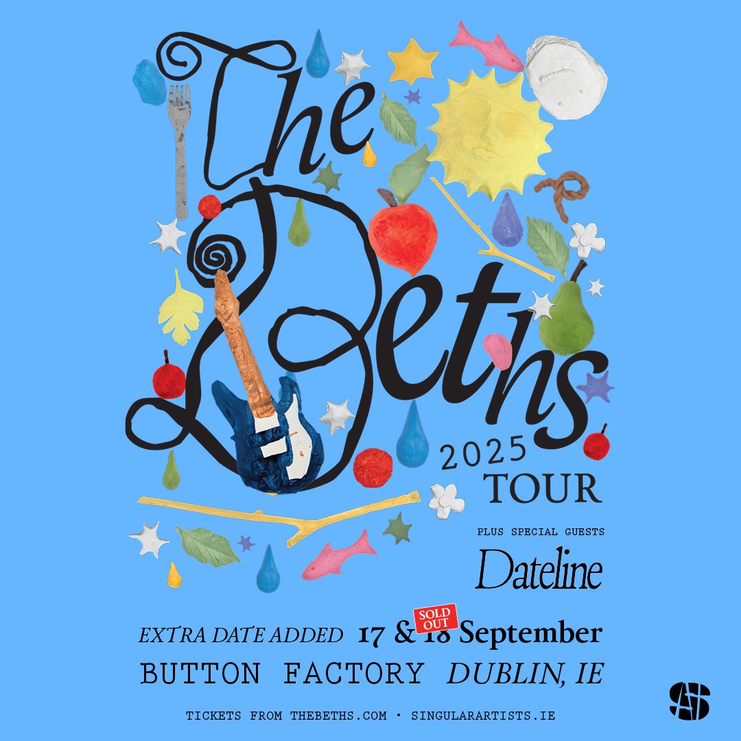 Ticketmaster Ireland (@ticketmasterire) on Twitter photo 💫 @TheBeths will be joined by special guests Dateline at their Dublin shows on 17 & 18 September at <a href="/ButtonFactory22/">Button Factory</a>.
🎫 Limited tickets available bit.ly/4k3qBbi 💫 @TheBeths will be joined by special guests Dateline at their Dublin shows on 17 & 18 September at <a href="/ButtonFactory22/">Button Factory</a>.
🎫 Limited tickets available bit.ly/4k3qBbi