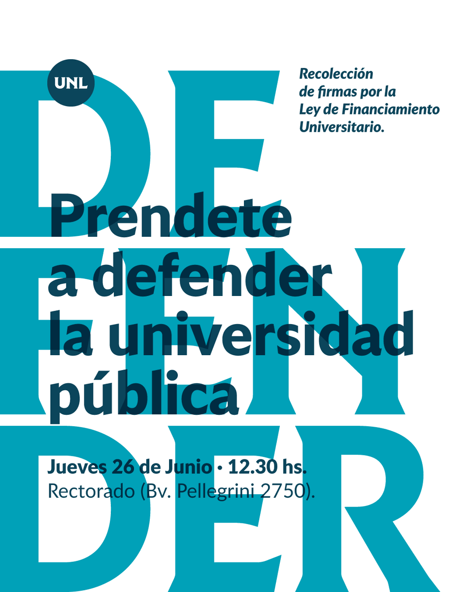 Prendete a defender la universidad pública ✊

La comunidad universitaria de todo el país realiza acciones de visibilización en defensa de la Universidad Pública.

Nos juntamos para recolectar firmas por la Ley de Financiamiento Universitario.

#UniversidadPúblicaSiempre