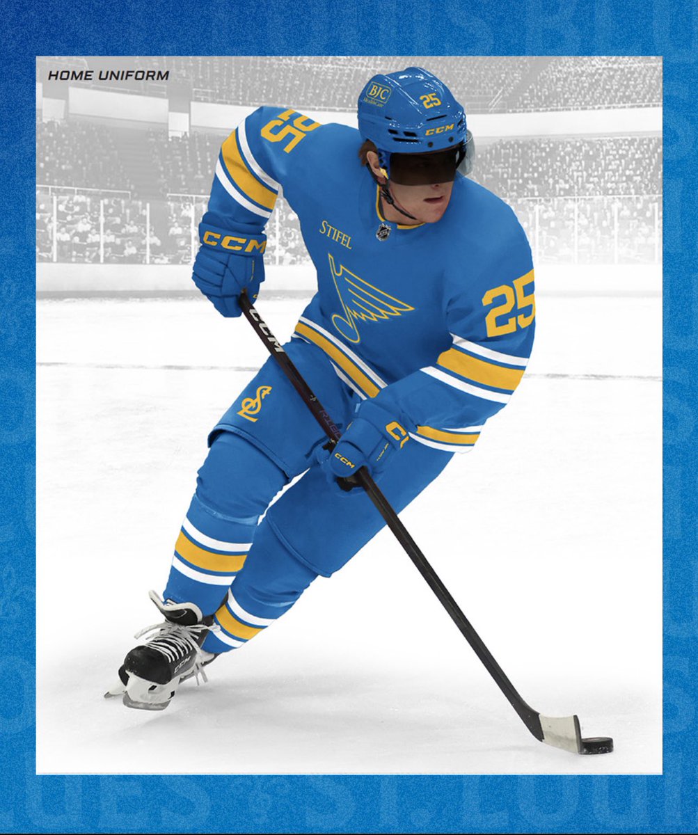 andystrickland's tweet image. Introducing St. Louis Blues fresh new logo and uniforms. #stlblues