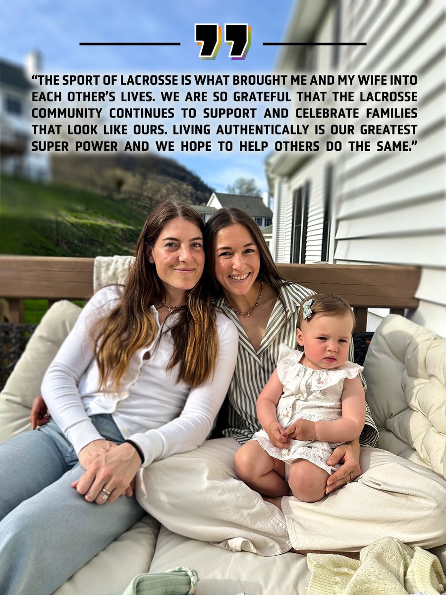 USA_Lacrosse's tweet photo. From @USAWLax athlete to @ArmyWP_WLax head coach, @MTumolo35's impact on the game is undeniable, but her journey off the field is just as powerful.

But, beyond the accolades, Michelle’s proudest role is being a wife and new mom 🏳️‍🌈 https://t.co/B60ffhnH1I