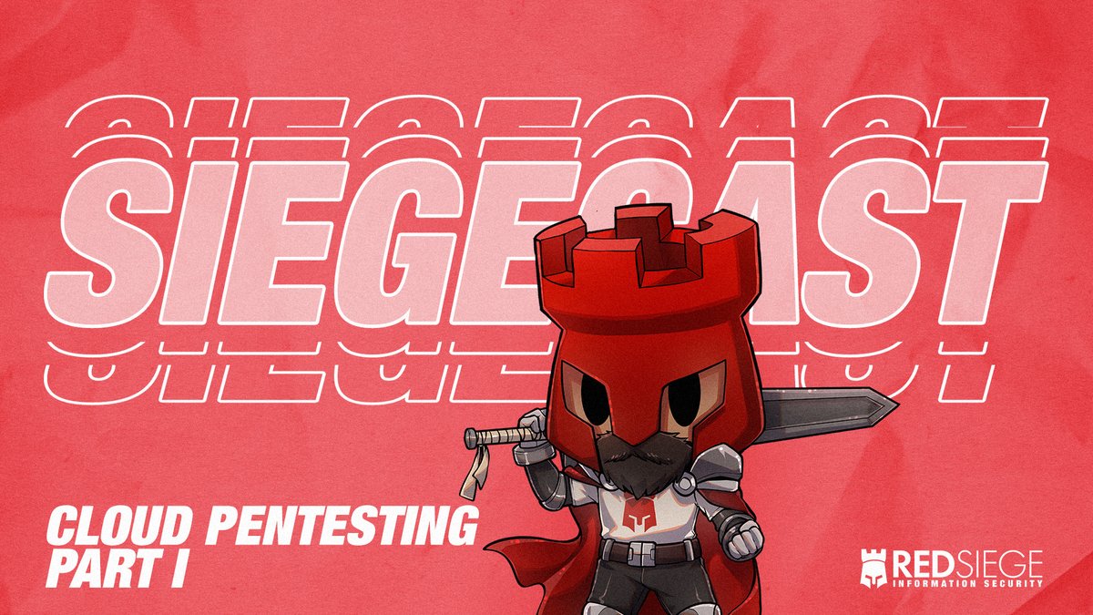 📢TODAY📢at 3pm ET join us for an ALL NEW SiegeCast! 

"Cloud Pentesting Part 1"

Security Consultants Douglas and Stuart will be kicking off their in-depth exploration of modern cloud penetration testing!

There's still time to register! 🔗 redsiege.com/CP_P1